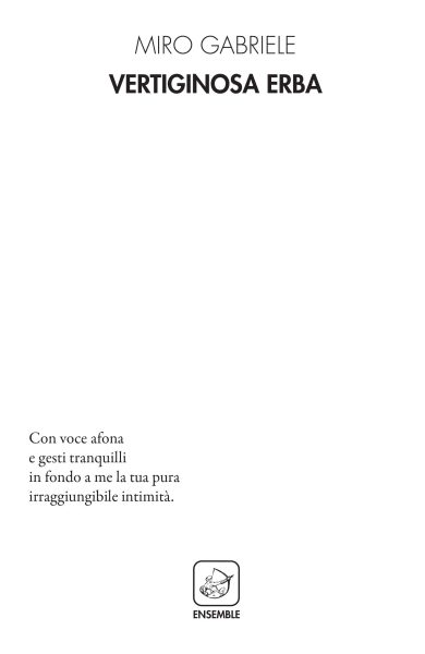 MIRO GABRIELE, “VERTIGINOSA ERBA” - COME RICOMPORRE LE INSEPARATE FECONDITÀ DI CUORE E LINGUAGGIO (di Matteo Fais) 4 image