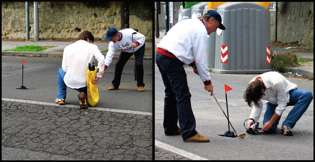 Augusto De Luca Partita di Golf nelle buche stradali